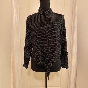 Love Notes Women’s Black Long Sleeve Blouse Sz M